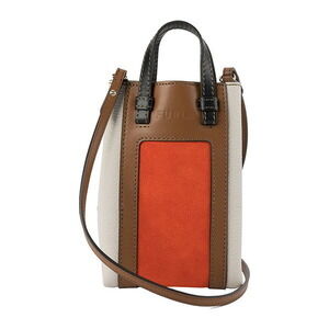 Furla Mia Stella Shoulder Bag Brown Orange Beige